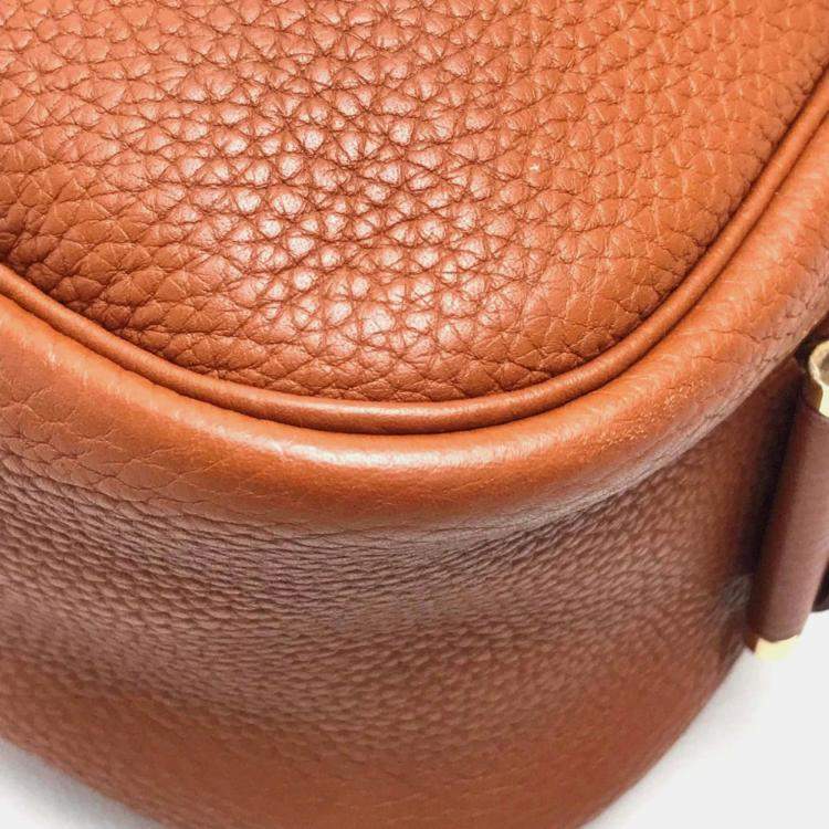 Pre Owned Hermes Brown Leather Crossbody Bag