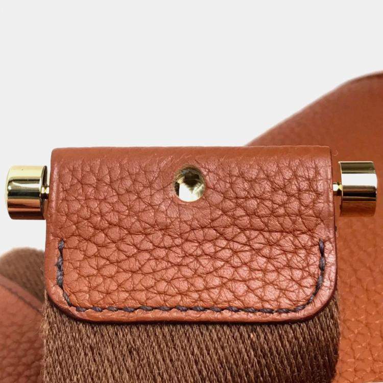 Pre Owned Hermes Brown Leather Crossbody Bag
