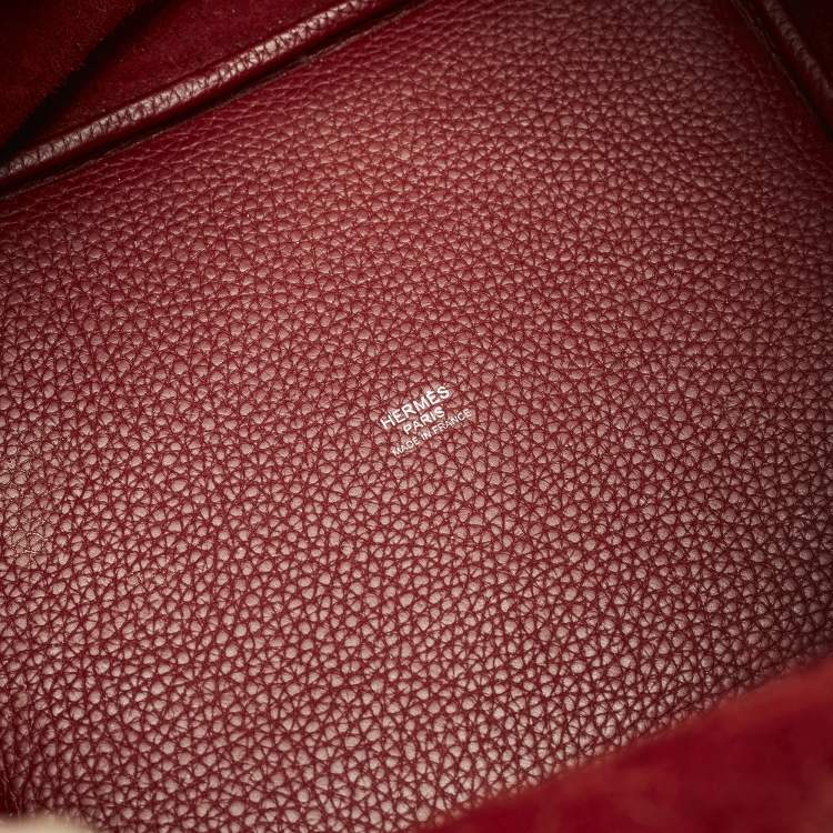 Pre Owned Hermès Picotin Lock 22 Rouge H Taurillon Clemence Leather Tote