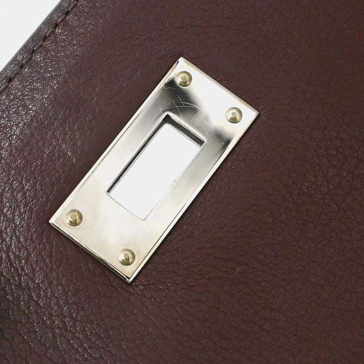 مملوكة مسبقًا Hermes Havane Veau Evergrain Kelly 28 Retourne 2way Handbag