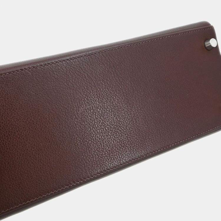 مملوكة مسبقًا Hermes Havane Veau Evergrain Kelly 28 Retourne 2way Handbag