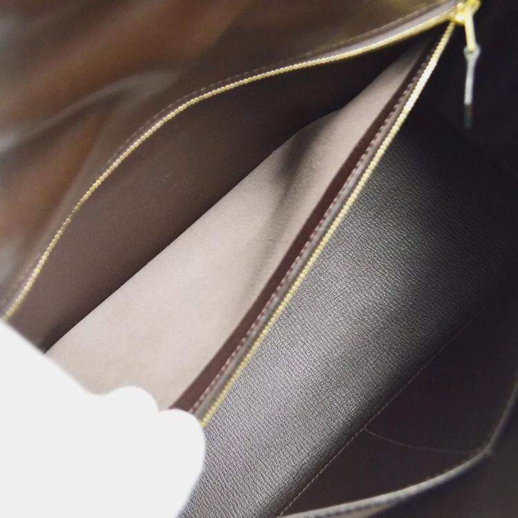 مملوكة مسبقًا Hermes Kelly Retourne 32 Pink Orange Vibrato Box Calf Leather Top Handle Bag