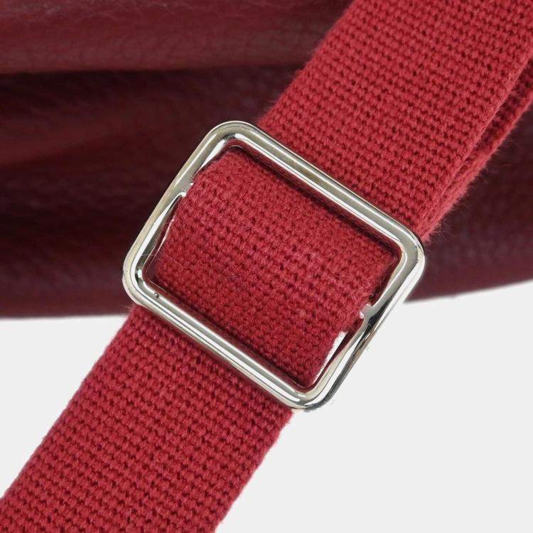 Pre Owned Hermes Kelly A Dos GM Red Fjord Leather Backpack