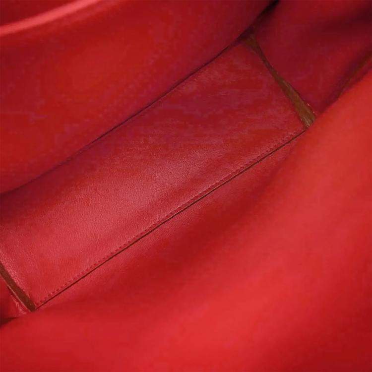 Pre Owned Hermes Kelly A Dos PM Red Gulliver Leather Backpack