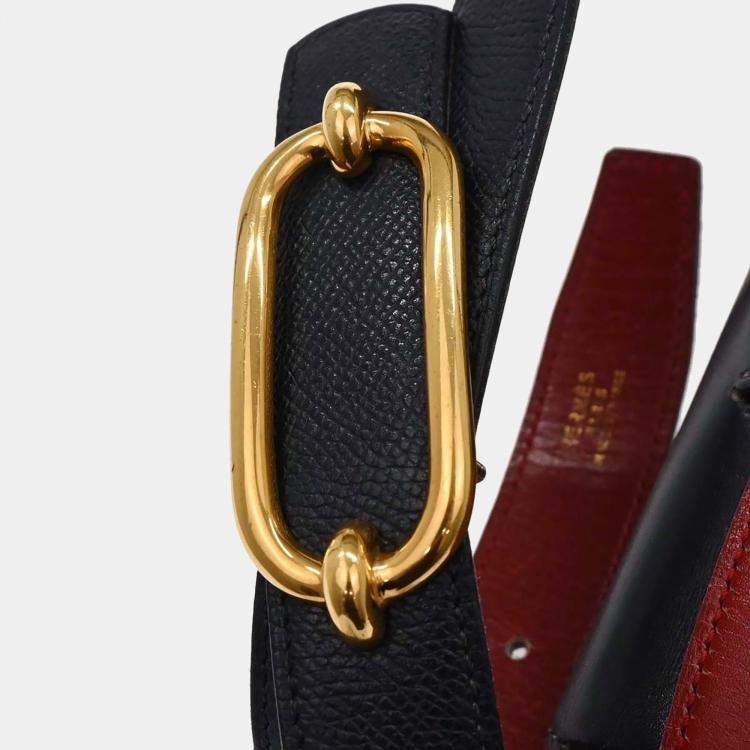 Pre Owned Hermes Kelly Moove Navy Box Leather Belt Bag