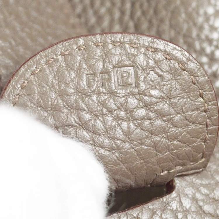 Pre Owned Hermes Evelyne III Etain Taurillon Clemence Leather Shoulder Bag