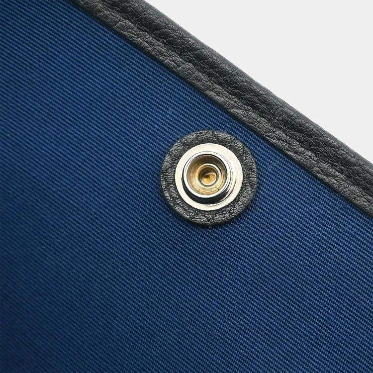 Pre Owned Hermes Garden Party 36 Navy Toile Officier Canvas Negonda Calfskin Leather Tote Bag