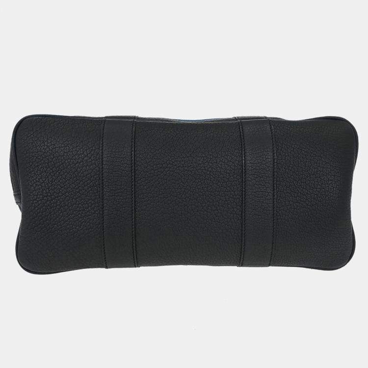 Pre Owned Hermes Garden Party 36 Navy Toile Officier Canvas Negonda Calfskin Leather Tote Bag