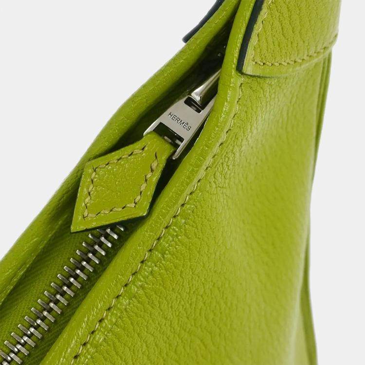 مملوكة مسبقًا Hermes Trim 31 Anis Green Chevre Mysore Leather Shoulder Bag