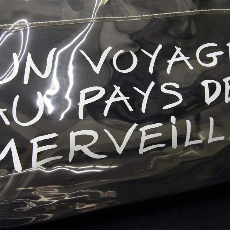 Pre Owned Hermes Kelly Souvenir De L'Exposition 1997 Vinyl Beach Bag