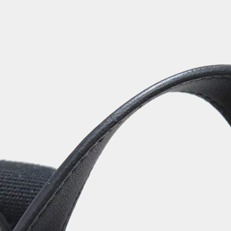 Pre Owned Hermes Sleek Backpack Canvas And Calfskin Leather