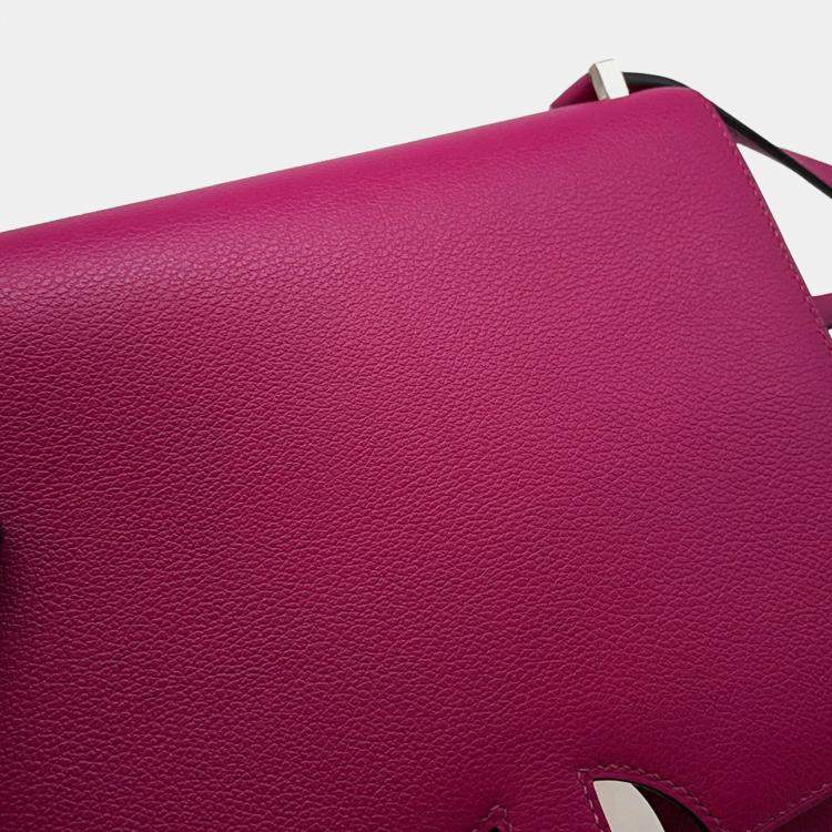 Pre Owned Hermes Shoulder Bag 2002-20 Rose Purple Evercolor