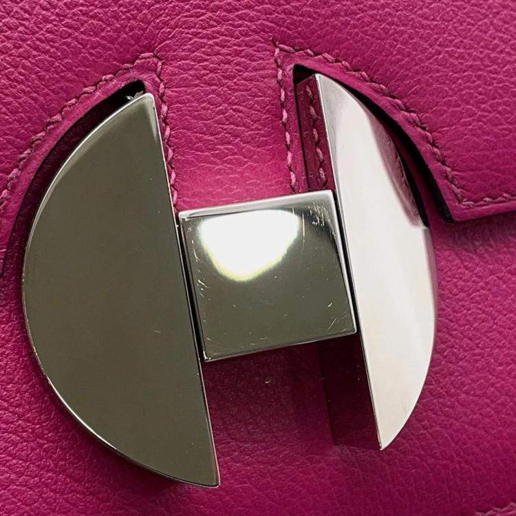 Pre Owned Hermes Shoulder Bag 2002-20 Rose Purple Evercolor