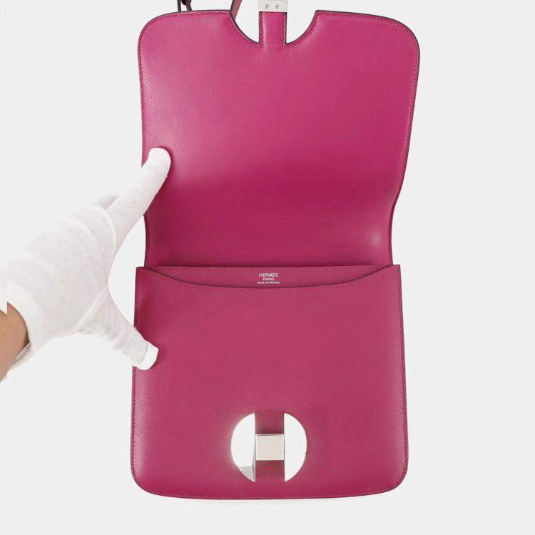 Pre Owned Hermes Shoulder Bag 2002-20 Rose Purple Evercolor