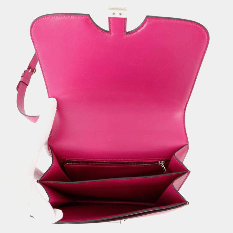 Pre Owned Hermes Shoulder Bag 2002-20 Rose Purple Evercolor