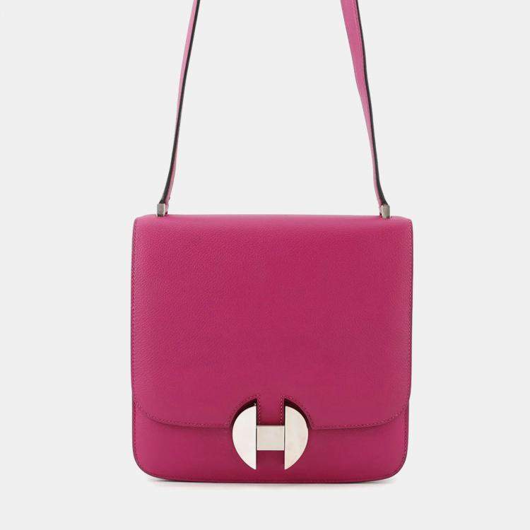 Pre Owned Hermes Shoulder Bag 2002-20 Rose Purple Evercolor