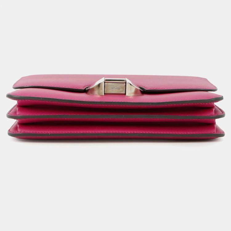 Pre Owned Hermes Shoulder Bag 2002-20 Rose Purple Evercolor