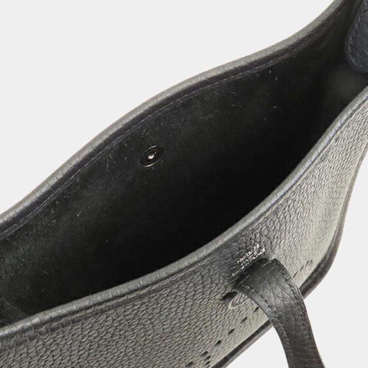 Pre Owned Hermes Noir Clemence Evelyne TPM 16