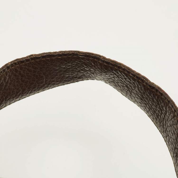 Pre Owned Hermès Lindy 34 Palladium Finish Chocolat Togo Leather Shoulder Bag 