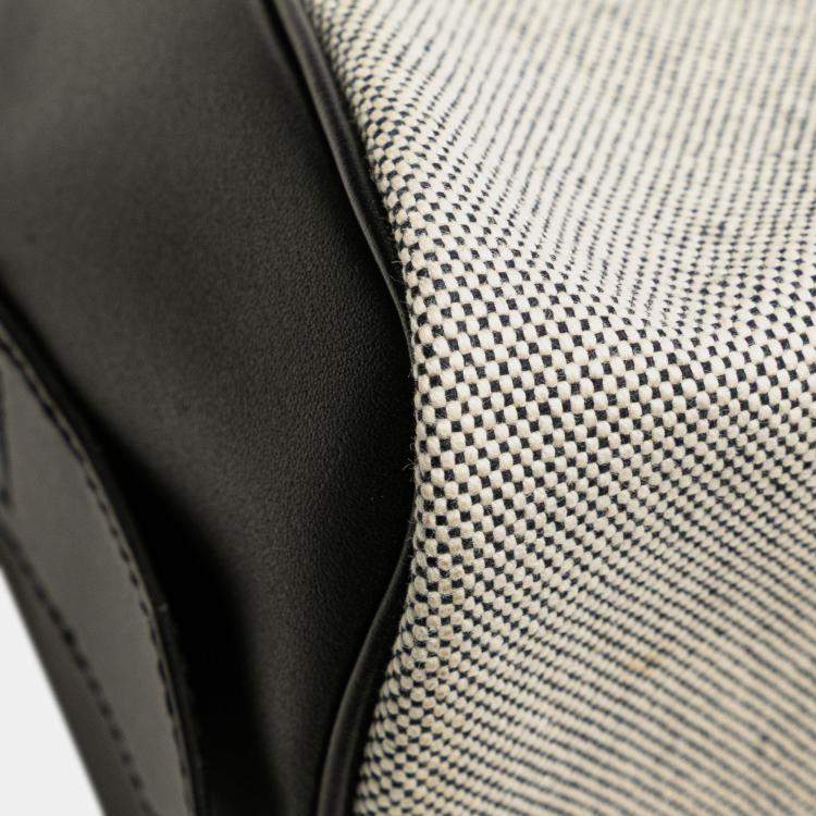 Pre Owned Hermes Black Toile Cavour Pouch