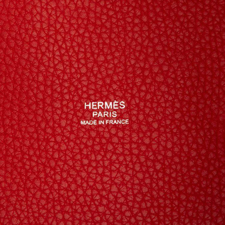 Pre Owned Hermes Rouge Casaque Clemence Picotin Lock 18