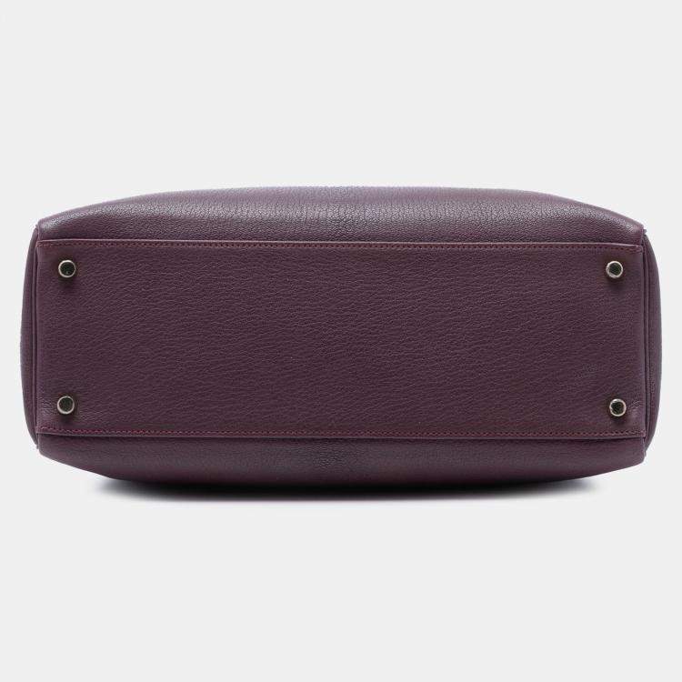 مملوكة مسبقًا Hermes Purple Chevre Mysore Kelly II Retourne 35