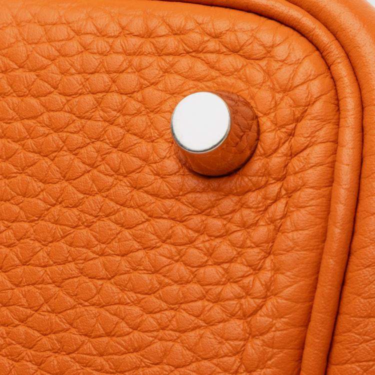 Pre Owned Hermes Orange, Rubis Bicolor Clemence and Swift Picotin Lock 18