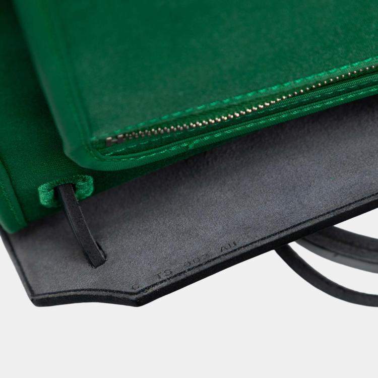 Pre Owned Hermes Blue Green Toile Herbag Zip 31