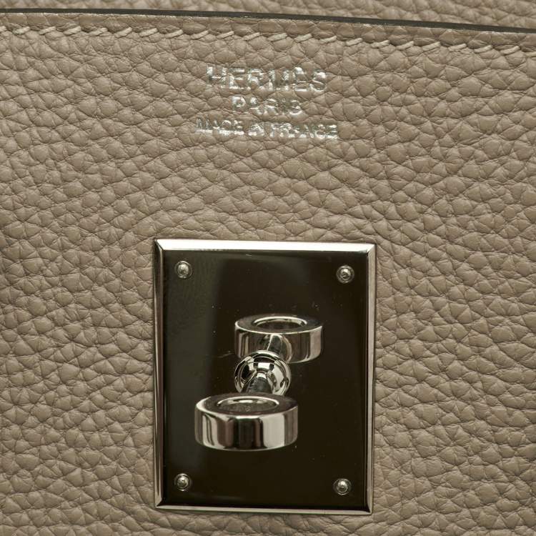 Pre Owned Hermes Birkin 30 Beige Togo Leather Palladium Finish Tote