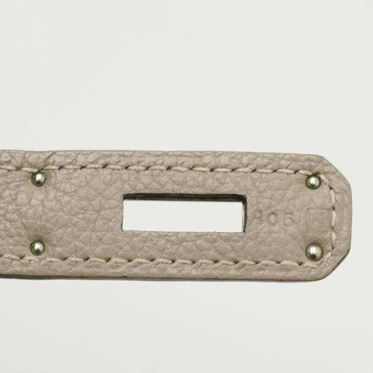 Pre Owned Hermes Birkin 30 Beige Togo Leather Palladium Finish Tote