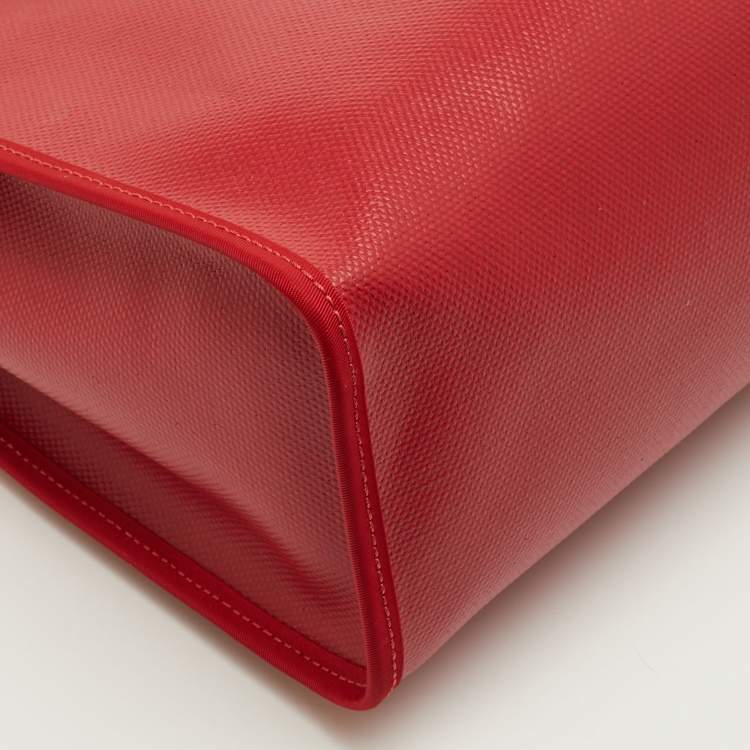 Pre Owned Hermes Herbag Zip 31 Rogue Piment/Ecru Canvas and Vache Hunter Tote