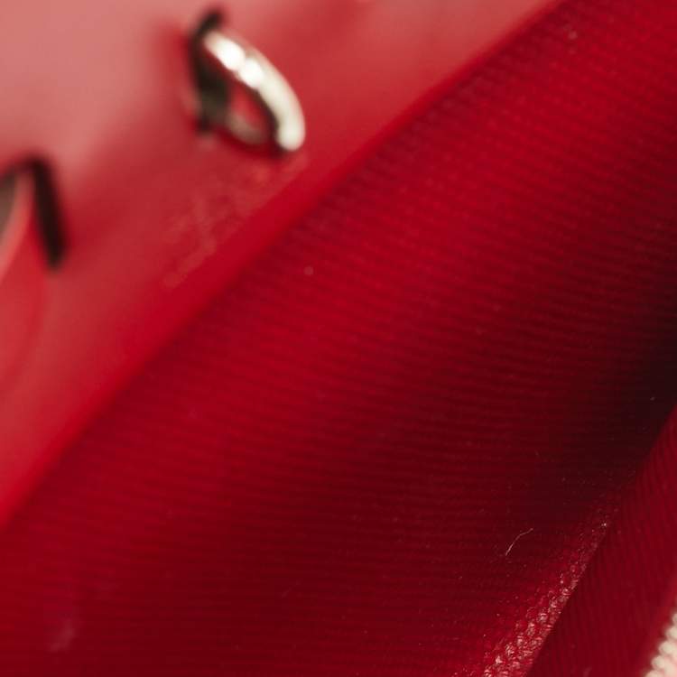 Pre Owned Hermes Herbag Zip 31 Rogue Piment/Ecru Canvas and Vache Hunter Tote