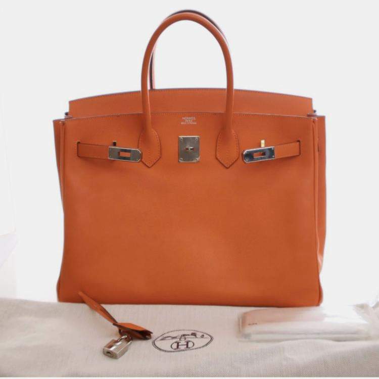 Pre Owned Hermes Feu Epsom Birkin Retourne 35