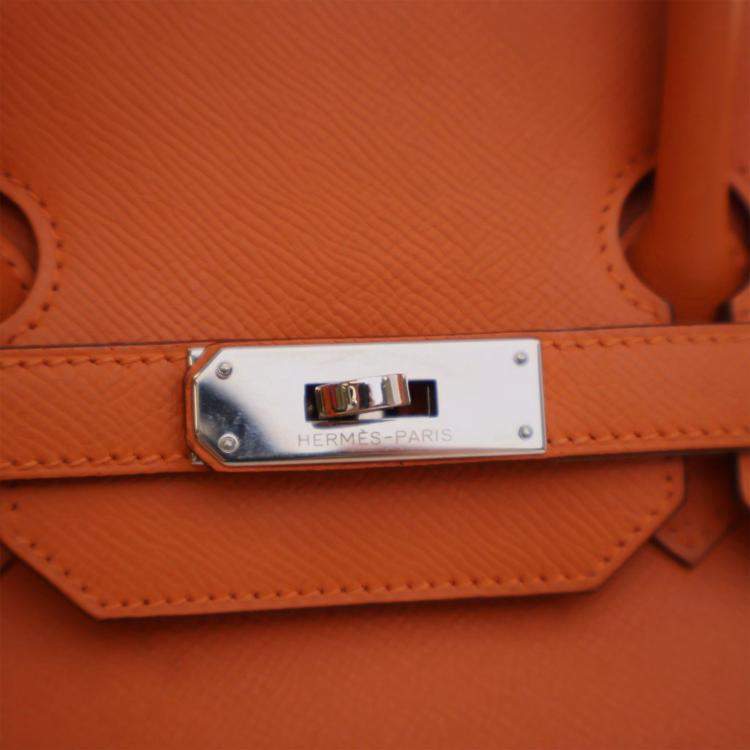 Pre Owned Hermes Feu Epsom Birkin Retourne 35