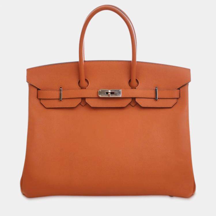 Pre Owned Hermes Feu Epsom Birkin Retourne 35