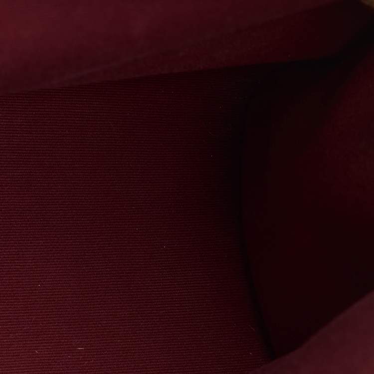 Pre Owned Hermes Herbag Zip 31 Ruby/Fauve Toile and Vache Hunter Top Handle Bag