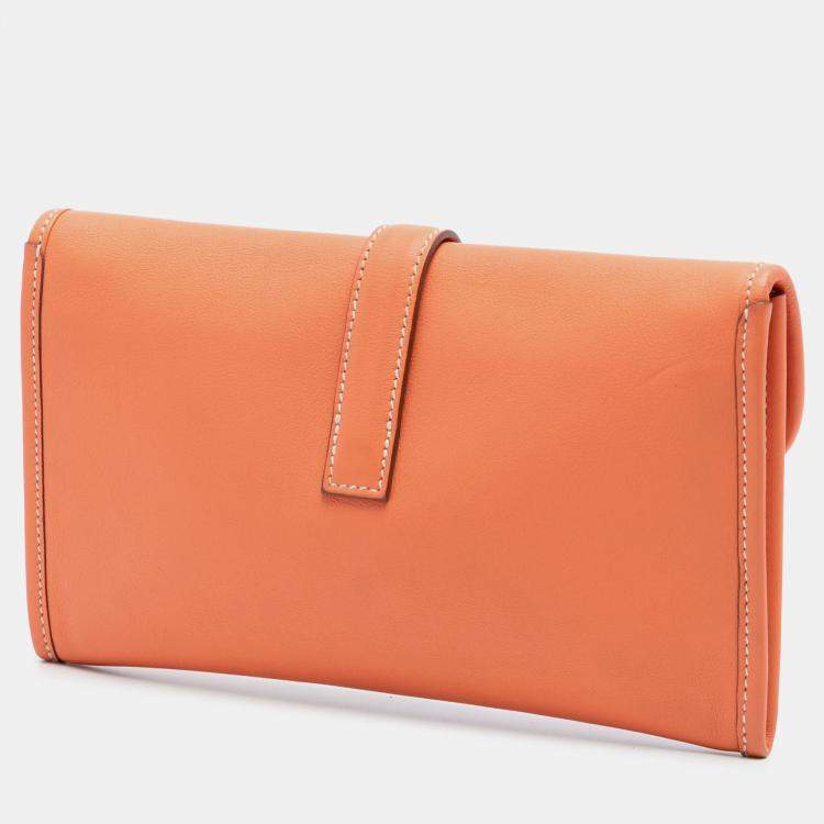 مملوكة مسبقًا Hermes Orange Swift Jige Duo