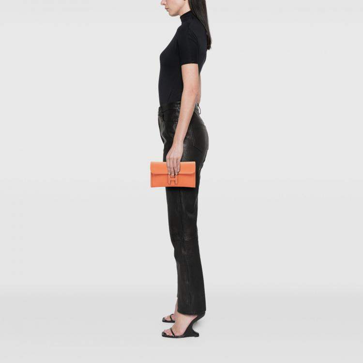 مملوكة مسبقًا Hermes Orange Swift Jige Duo