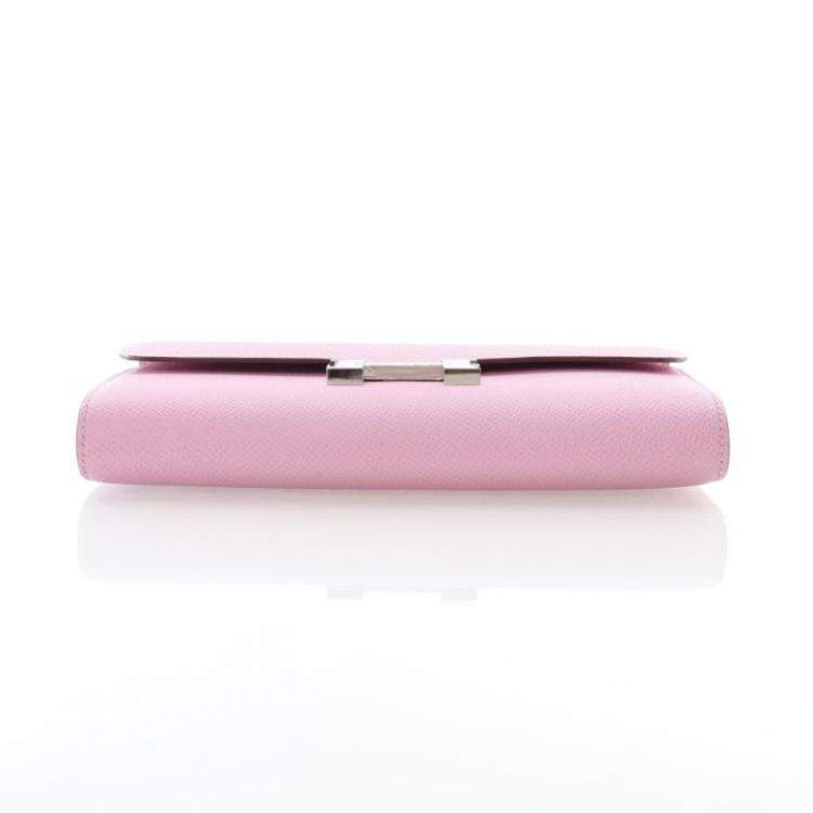 Pre Owned Hermes Mauve Sylvestre Epsom Constance To Go Wallet