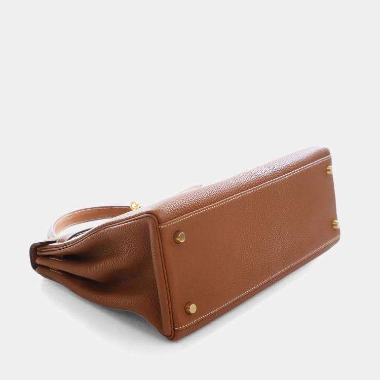 Pre Owned Hermes Vintage Gold Togo Kelly 32