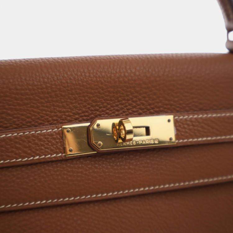 Pre Owned Hermes Vintage Gold Togo Kelly 32