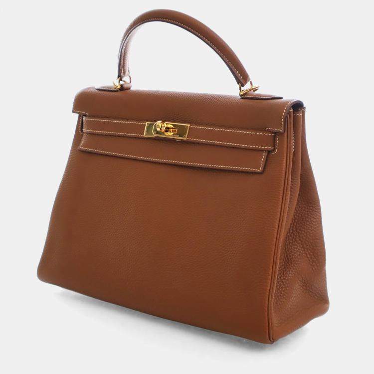 Pre Owned Hermes Vintage Gold Togo Kelly 32