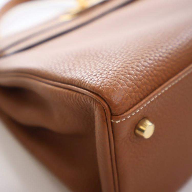 Pre Owned Hermes Vintage Gold Togo Kelly 32