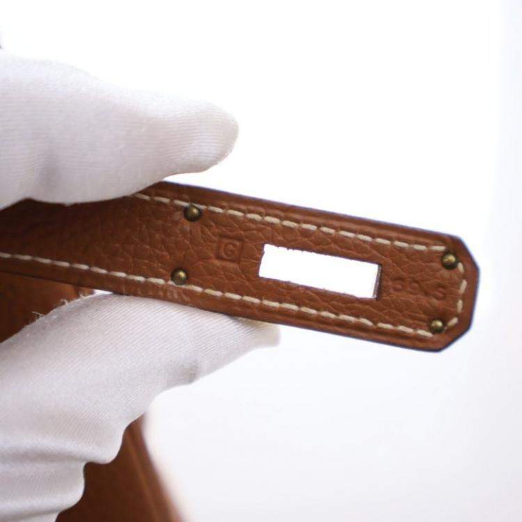 Pre Owned Hermes Vintage Gold Togo Kelly 32