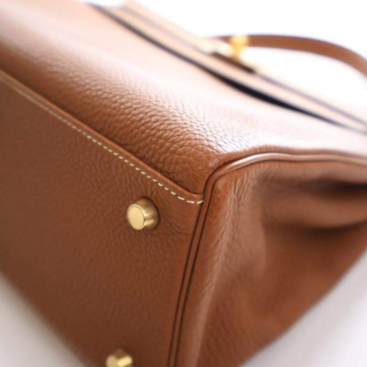 Pre Owned Hermes Vintage Gold Togo Kelly 32