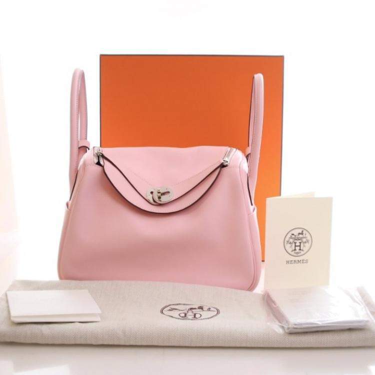 Pre Owned Hermes Rose Sakura Swift Lindy 26