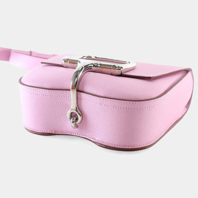 Pre Owned Hermes Mauve Sylvestre Epsom Della Cavalleria Mini