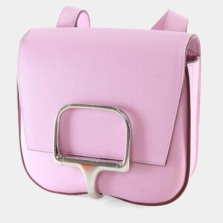 Pre Owned Hermes Mauve Sylvestre Epsom Della Cavalleria Mini