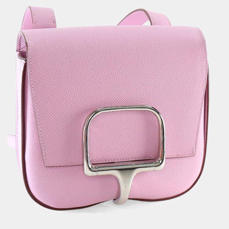 Pre Owned Hermes Mauve Sylvestre Epsom Della Cavalleria Mini