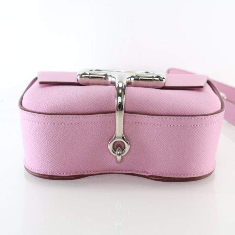 Pre Owned Hermes Mauve Sylvestre Epsom Della Cavalleria Mini